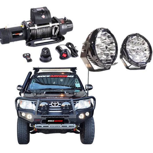 Rockarmor Gt Hoop Steel Bullbar Combo - Toyota Hilux N70 2012-15