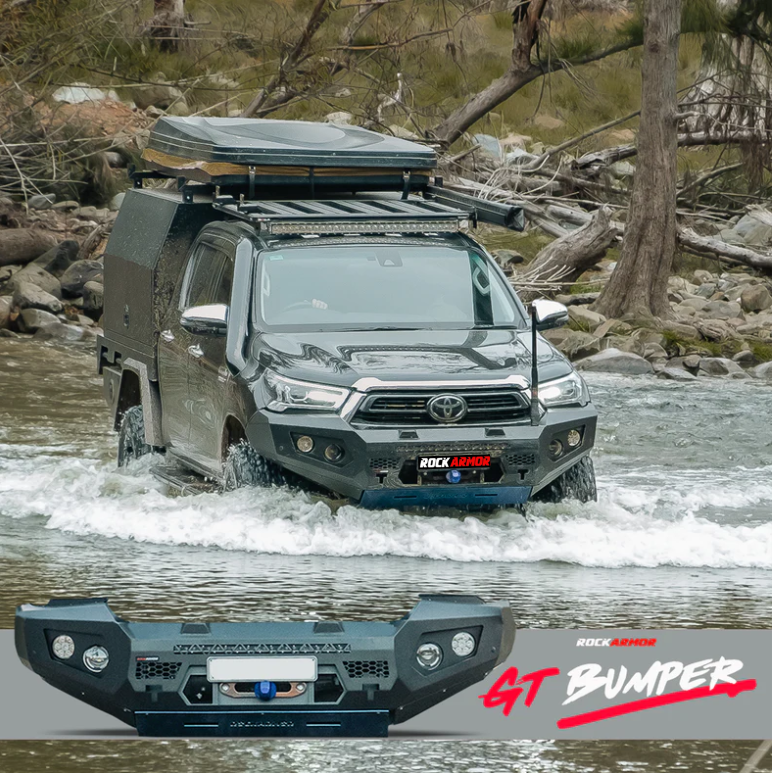 Rockarmor Gt Steel Hoopless Bullbar - Toyota Hilux 2020+ Bar Replacement