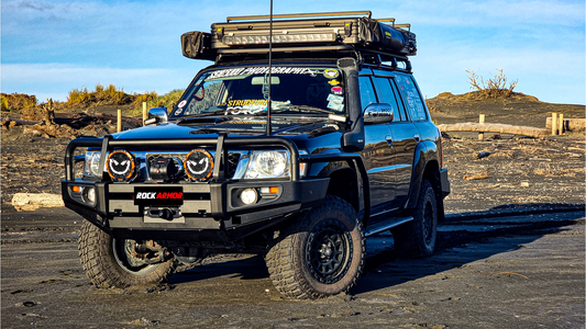 Rockarmor Premium Steel Bullbar To Suit Nissan Patrol Gu4 2005 To Current (Full Bar Replacement)