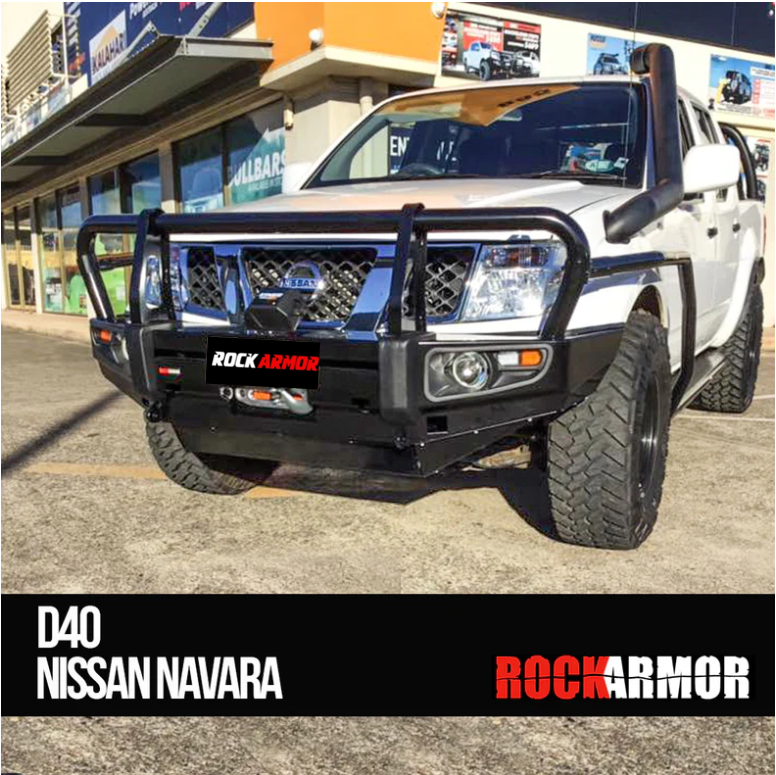 Rockarmor Premium Steel Bullbar To Suit Nissan Navara D40 2005-2015 Spanish/Thai & Pathfinder R51 (Will Not Fit Stx550)(Bar Cut)