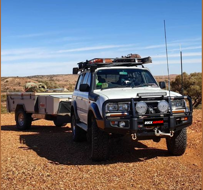 Rockarmr Premium Steel Bullbar To Suit Toyota Landcruiser Fj80 1992-1997 (Full Bar Replacement)