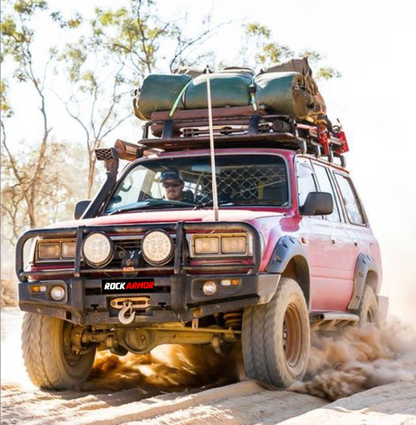 Rockarmr Premium Steel Bullbar To Suit Toyota Landcruiser Fj80 1992-1997 (Full Bar Replacement)