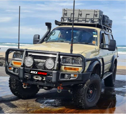 Rockarmr Premium Steel Bullbar To Suit Toyota Landcruiser Fj80 1992-1997 (Full Bar Replacement)