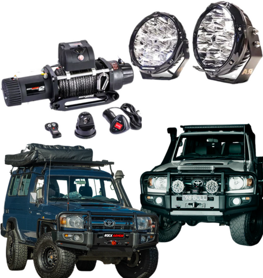 Rockarmor Premium Bullbar Frontal Combo To Suit Toyota Lancdruiser 76,78,79 2005+