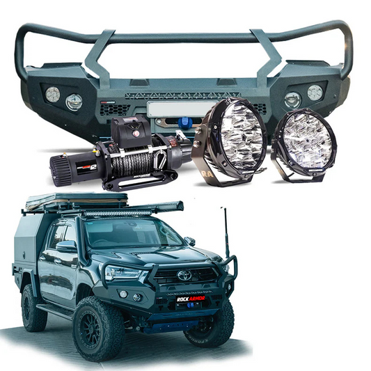 Rockarmor Gt Steel Hoop Bullbar Combo Pack - Toyota Hilux 2020+