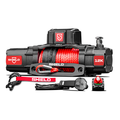 Shield Off-Road Shield Electric Winch — 12,000lb - Wireless Remote - Synthetic Rope